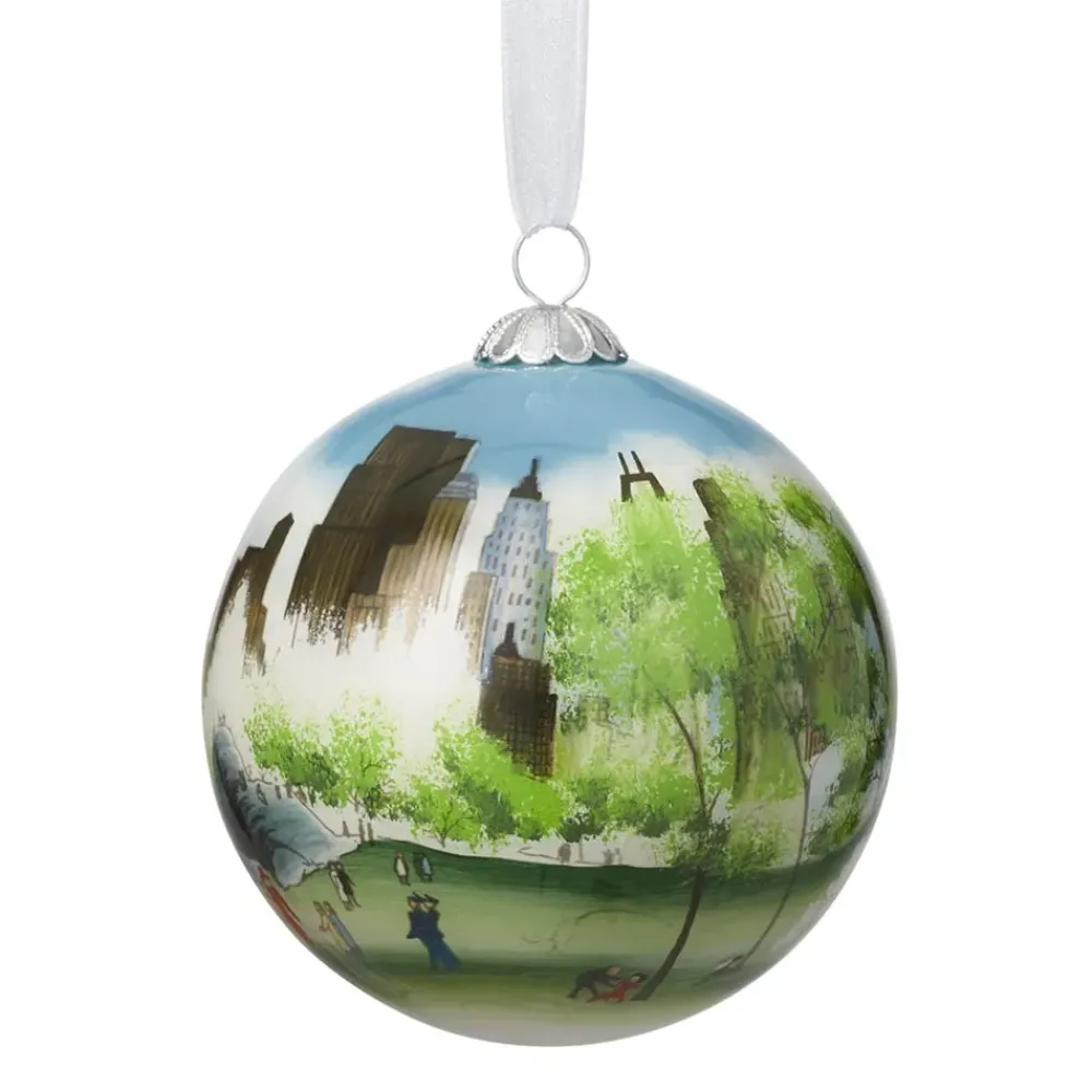 Clearance Dehn Spring In Central Park Hand-Painted Glass Ornament Ornaments