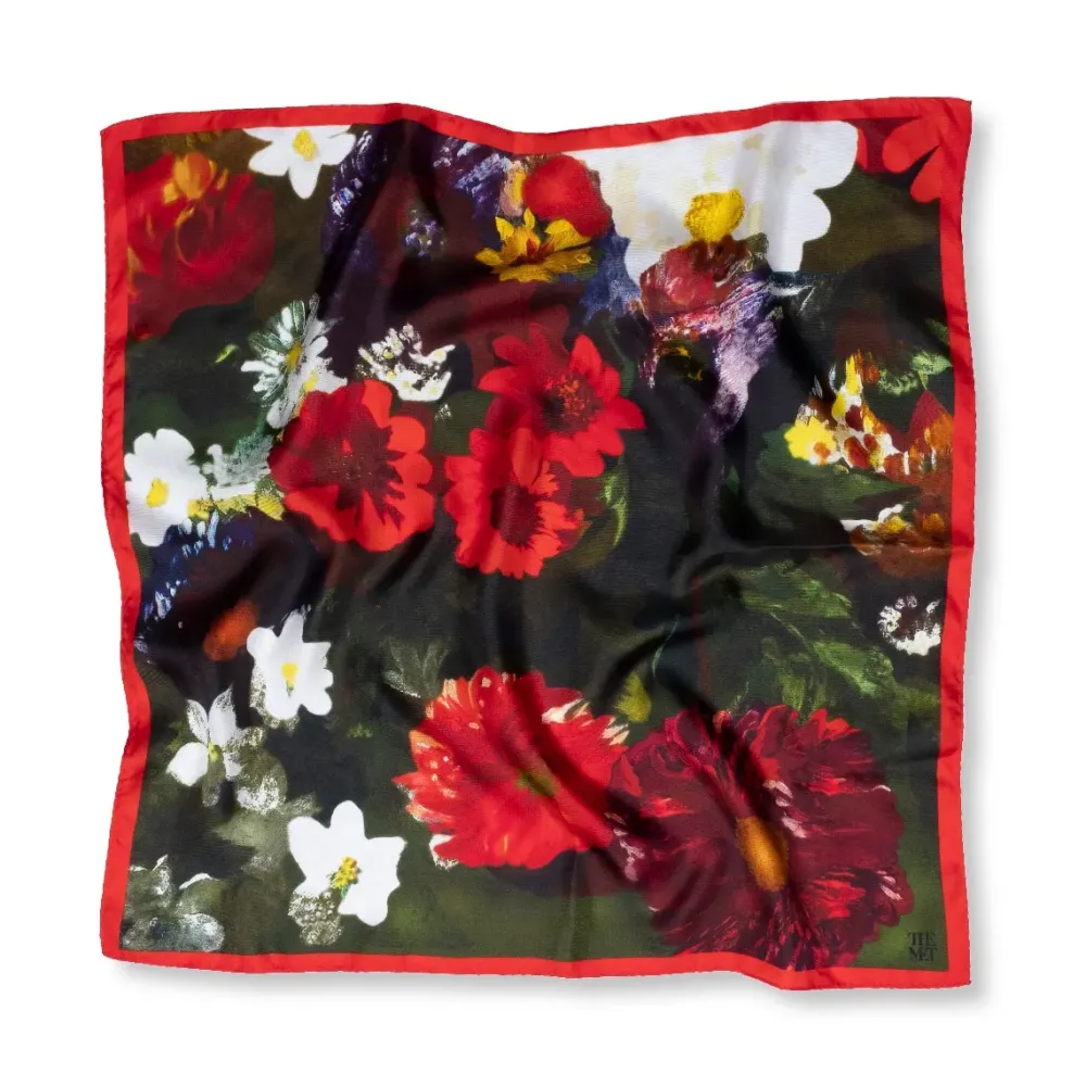 Outlet Delacroix Basket Of Flowers Neckerchief Scarves & Wraps