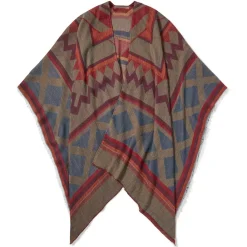 Clearance Egyptian Antinopolis Mosaic-Pattern Oversize Ruana Clothing