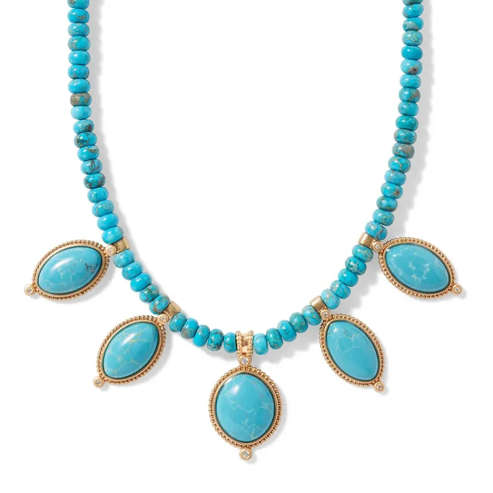 Online Egyptian Hathor Turquoise Multi-Drop Necklace Necklaces