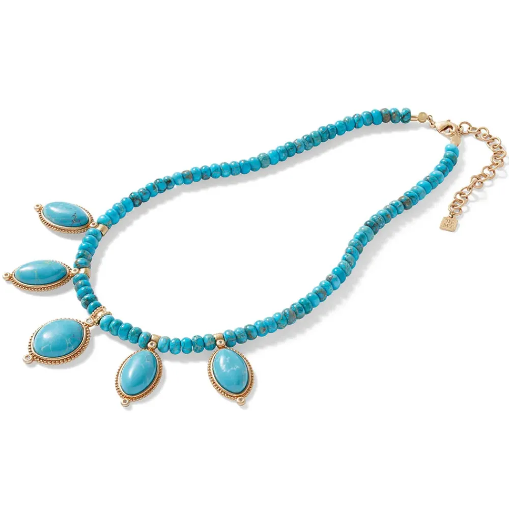 Online Egyptian Hathor Turquoise Multi-Drop Necklace Necklaces