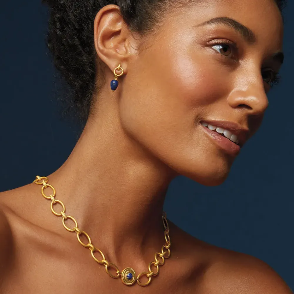 Discount Etruscan Lapis Doorknocker Earrings Earrings