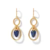 Hot Etruscan Lapis Double-Drop Earrings Earrings
