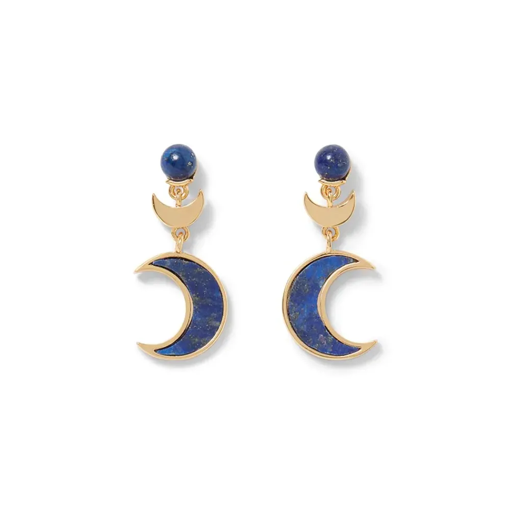 Best Fatimid Lapis Crescent Drop Earrings Earrings