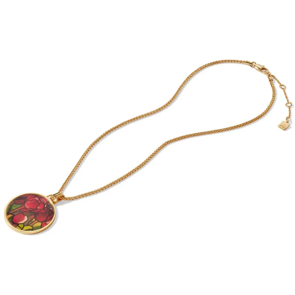 Clearance Favrile Tulip Enamel Pendant Necklace Necklaces