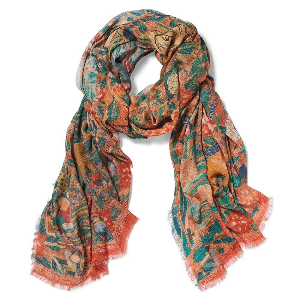 Sale Flora And Fauna Oversize Cashmere-Blend Shawl Scarves & Wraps