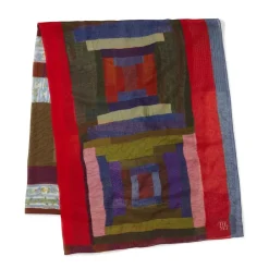 Hot Gee'S Bend Pettway Quilt Design Oblong Silk Scarf Scarves & Wraps