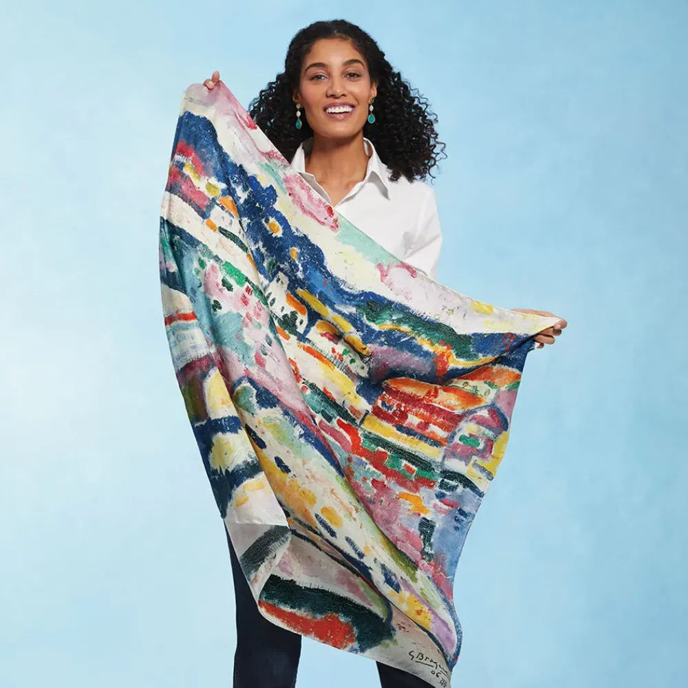 Sale Georges Braque Boats On The Beach At L'Estaque Square Silk Scarf Scarves & Wraps