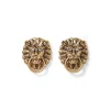 Fashion German Lion Door Knocker Stud Earrings Earrings