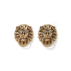Fashion German Lion Door Knocker Stud Earrings Earrings