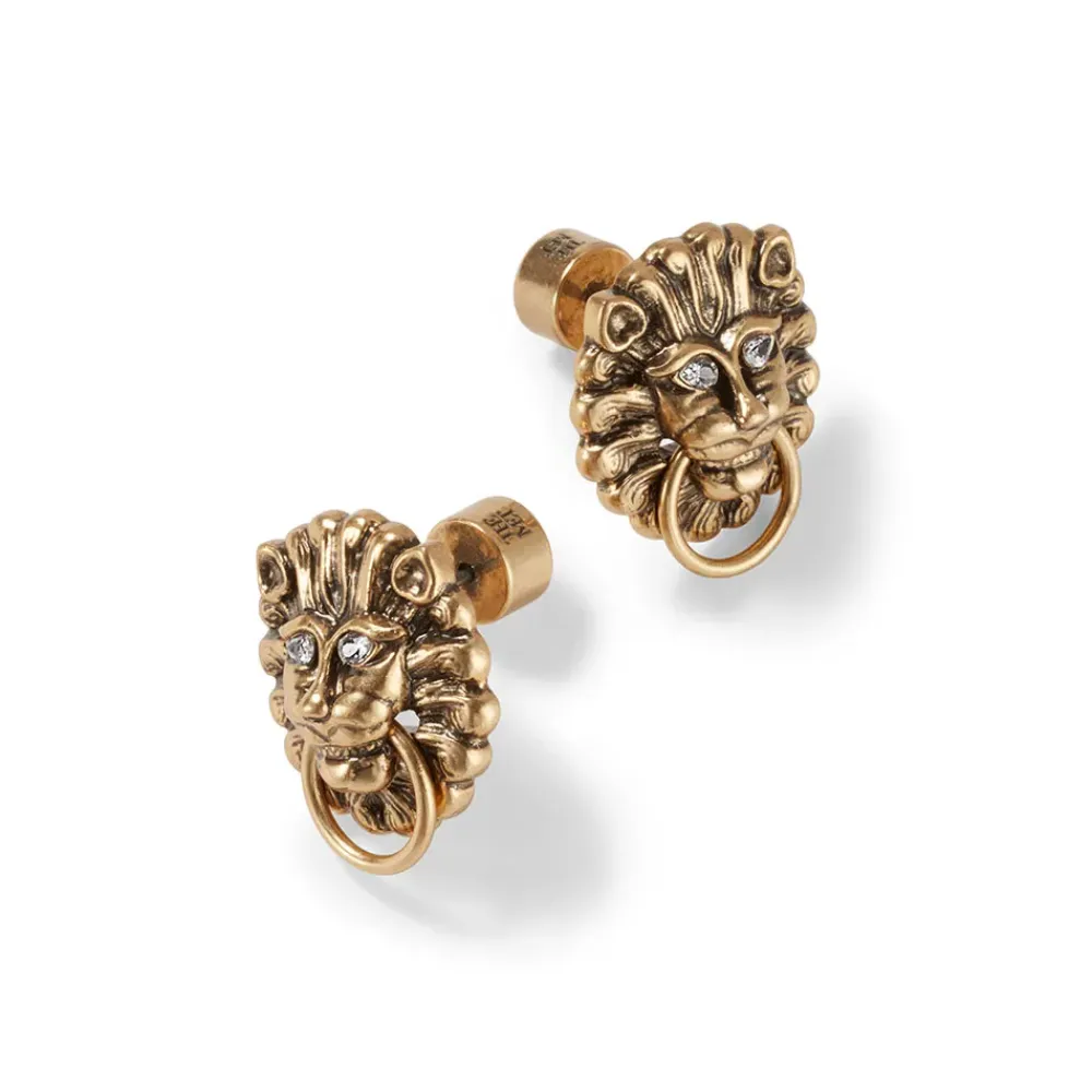 Fashion German Lion Door Knocker Stud Earrings Earrings