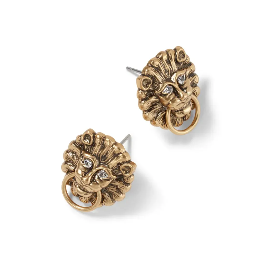 Fashion German Lion Door Knocker Stud Earrings Earrings