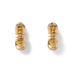 New Golden Disc Huggie Earrings Earrings
