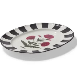 Sale Good Earth Blooming Poppies Oval Platter Tableware