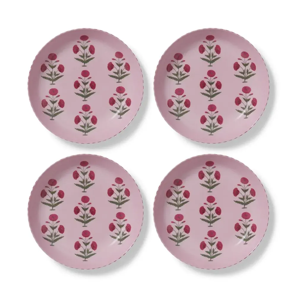 Hot Good Earth Blooming Poppies Pasta Plate Set Tableware