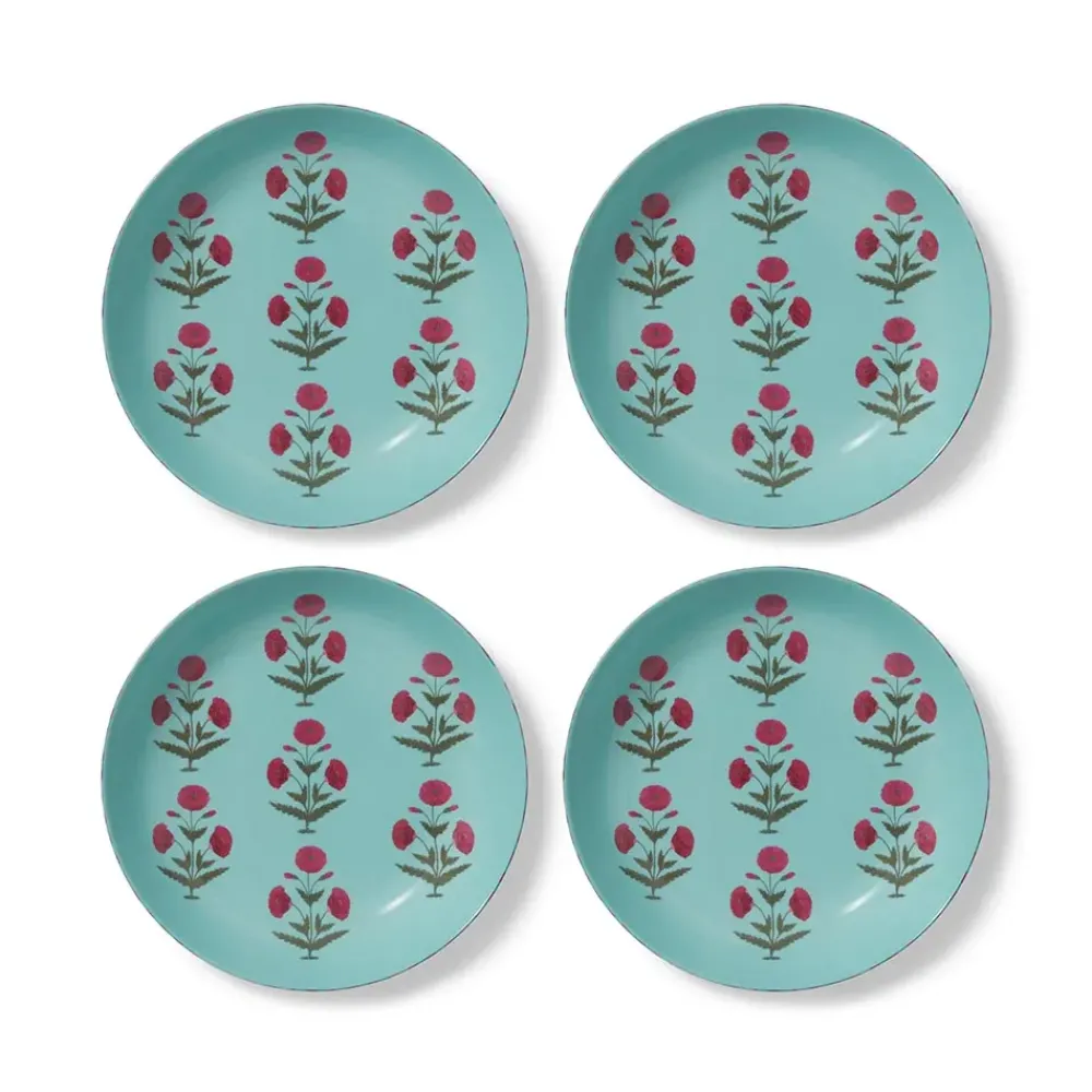 Hot Good Earth Blooming Poppies Pasta Plate Set Tableware