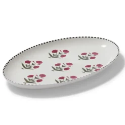 Fashion Good Earth Blooming Poppies Serving Dish Tableware