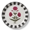 Outlet Good Earth Blooming Poppies Bordered Round Serving Dish Tableware