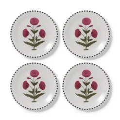 Hot Good Earth Blooming Poppies Salad Plate Set Tableware