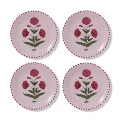 Hot Good Earth Blooming Poppies Salad Plate Set Tableware