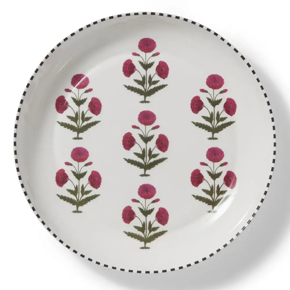 Best Good Earth Blooming Poppies Round Serving Dish Tableware