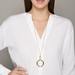 Outlet Hand-Enameled Magnifier Pendant Necklace Necklaces