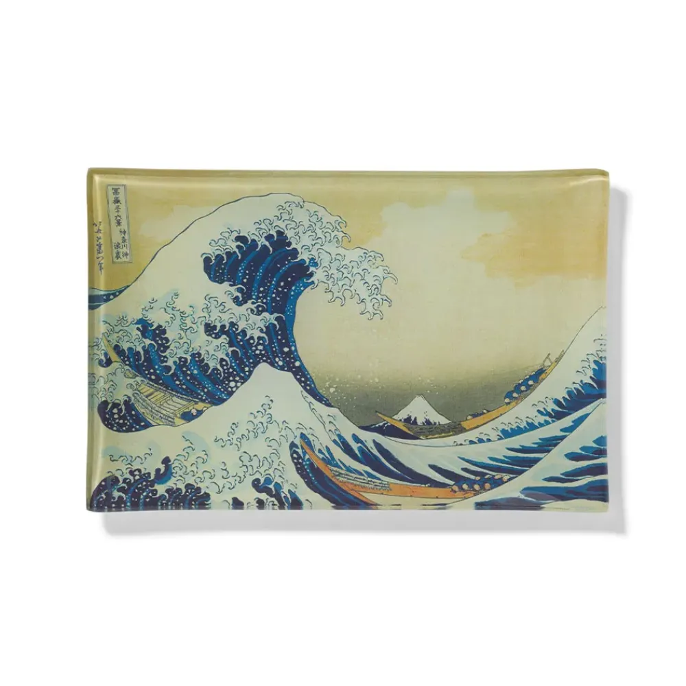 New Hokusai Great Wave Glass Tray Decorative Accents
