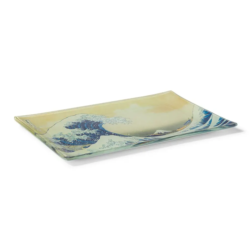 New Hokusai Great Wave Glass Tray Decorative Accents