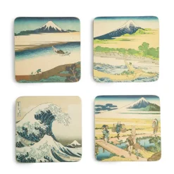 Outlet Hokusai Prints Coasters Tableware