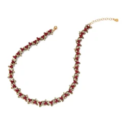 Clearance Holly Berry Jade Statement Necklace Necklaces
