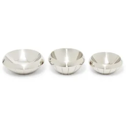 New Italian Armor Etched Stainless Steel Snack Bowls Tableware