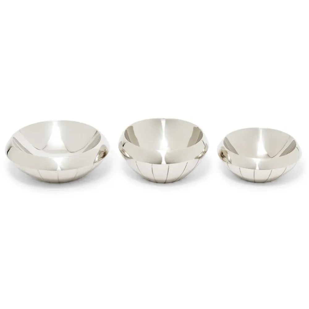 New Italian Armor Etched Stainless Steel Snack Bowls Tableware