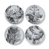 New Italian Etched Leaves Side Plate Set Tableware