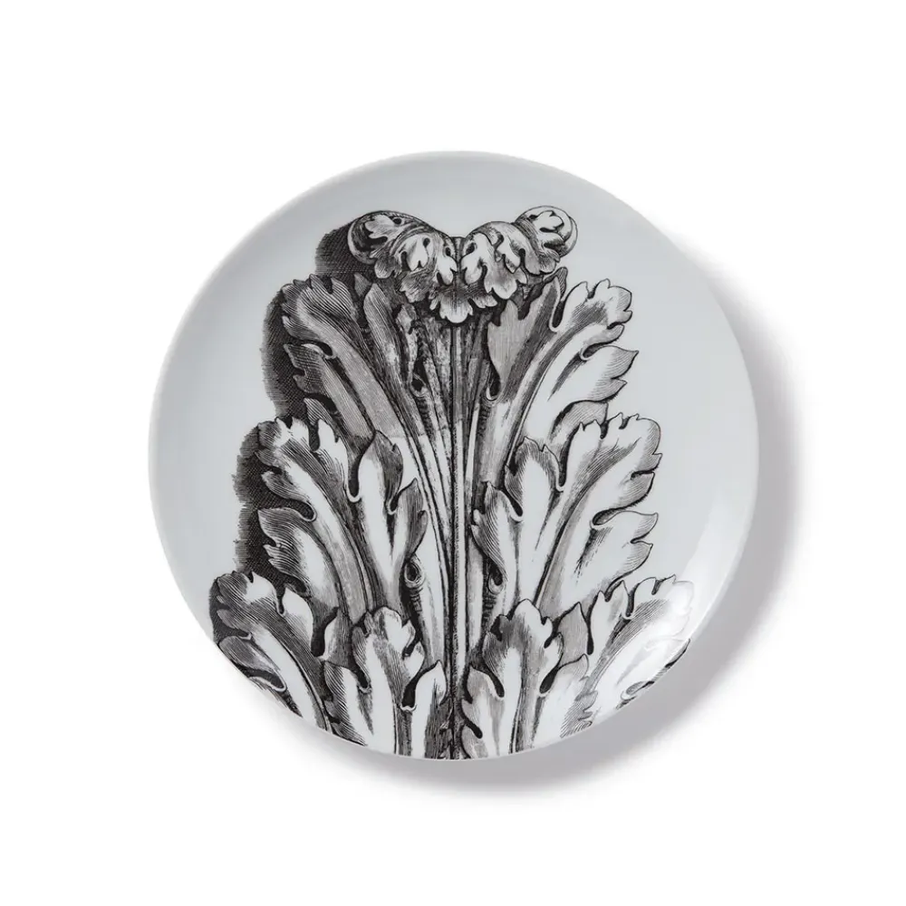 New Italian Etched Leaves Side Plate Set Tableware