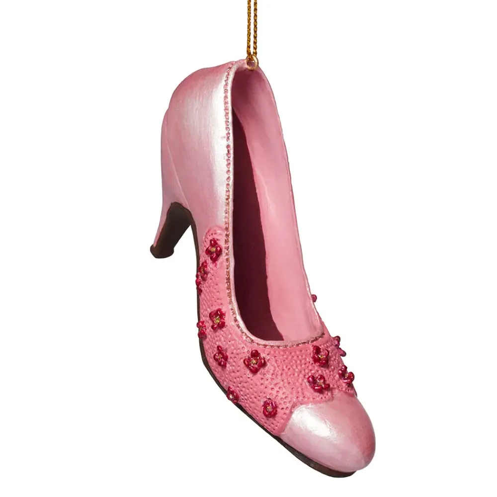 Discount Italian Floral Pump Shoe Ornament Ornaments