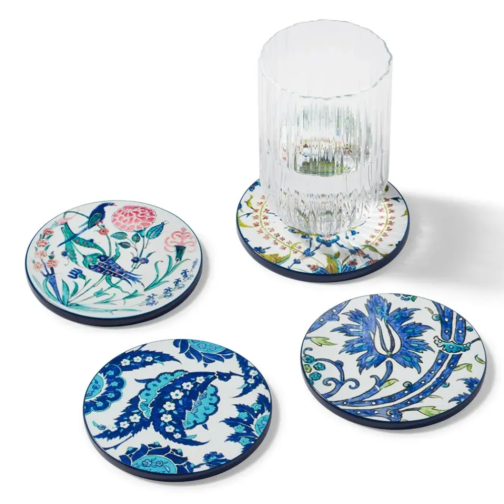 Outlet Iznik Garden Lacquer Coasters Tableware