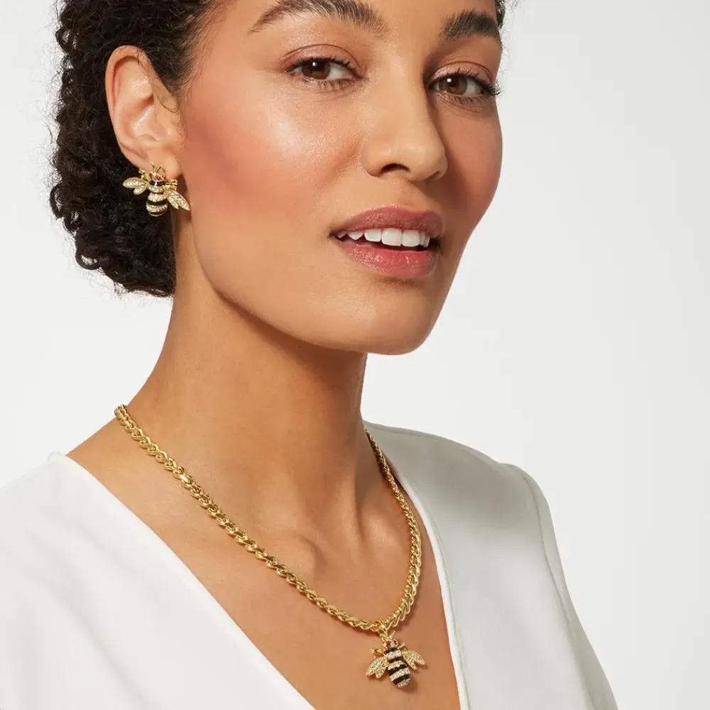 New Jeweled Bee Pendant Necklace Necklaces