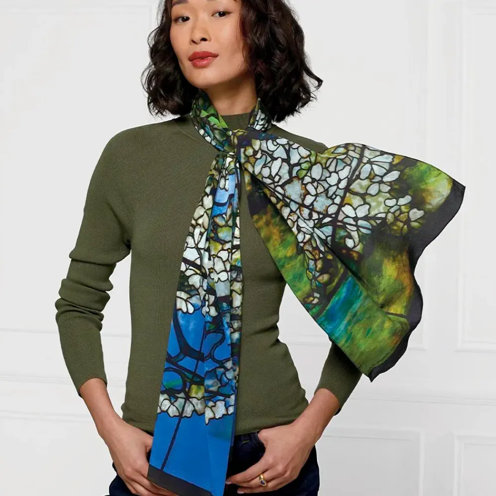 Online Louis C. Tiffany Dogwood Oblong Silk Scarf Scarves & Wraps