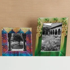 Online Louis C. Tiffany Gladioli Rectangular Glass Frame Decorative Accents