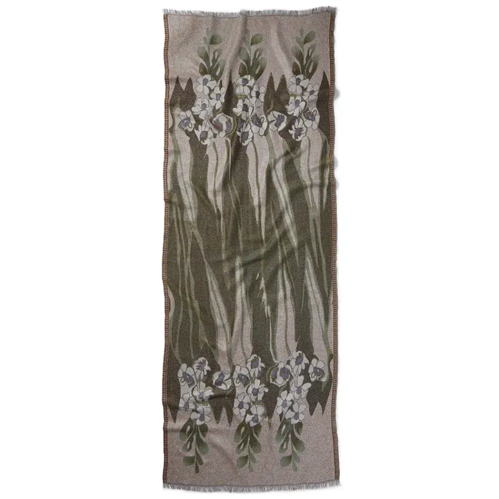 New Louis C. Tiffany Gladioli Wool-Blend Shawl Scarves & Wraps
