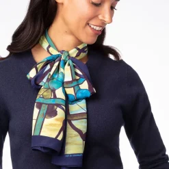 New Louis C. Tiffany Grapevine Oblong Silk Scarf Scarves & Wraps