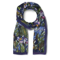 New Louis C. Tiffany Irises Oblong Silk Scarf Scarves & Wraps