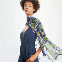 New Louis C. Tiffany Irises Oblong Silk Scarf Scarves & Wraps