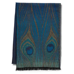 Sale Louis C. Tiffany Peacock Feather Wool-Blend Shawl Scarves & Wraps