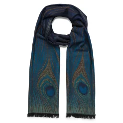 Sale Louis C. Tiffany Peacock Feather Wool-Blend Shawl Scarves & Wraps