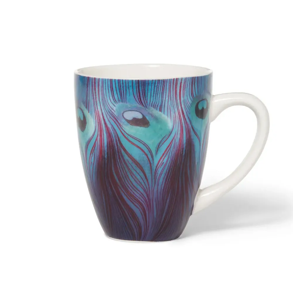 Discount Louis C. Tiffany Peacock Feather Covered Mug With Tea Infuser Tableware