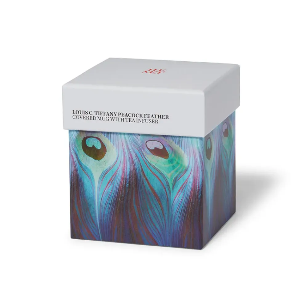 Discount Louis C. Tiffany Peacock Feather Covered Mug With Tea Infuser Tableware