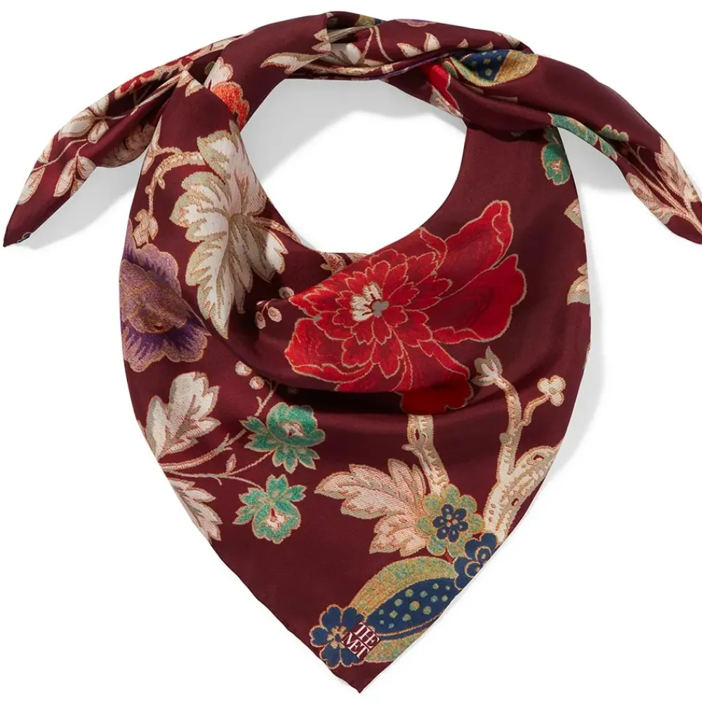 Hot Lyon Floral Square Silk Scarf Scarves & Wraps
