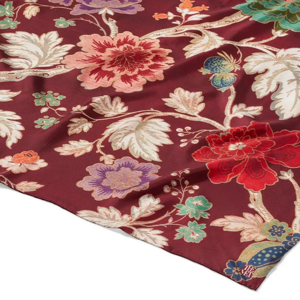 Hot Lyon Floral Square Silk Scarf Scarves & Wraps