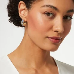 Discount Magnolias And Irises Enamel Hoop Earrings Earrings